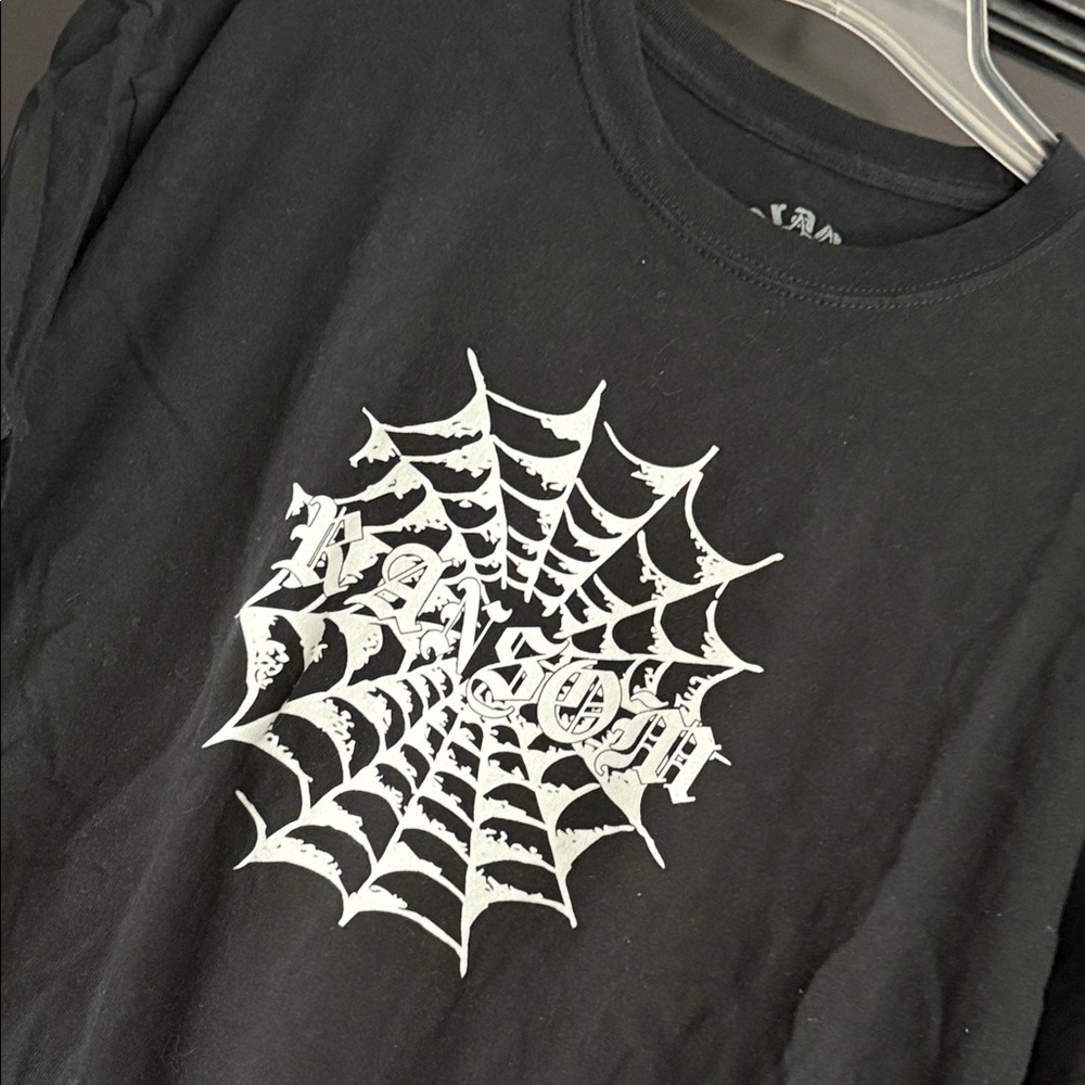 Black Graphic T-Shirt with Web Design - Picture 3 of 4